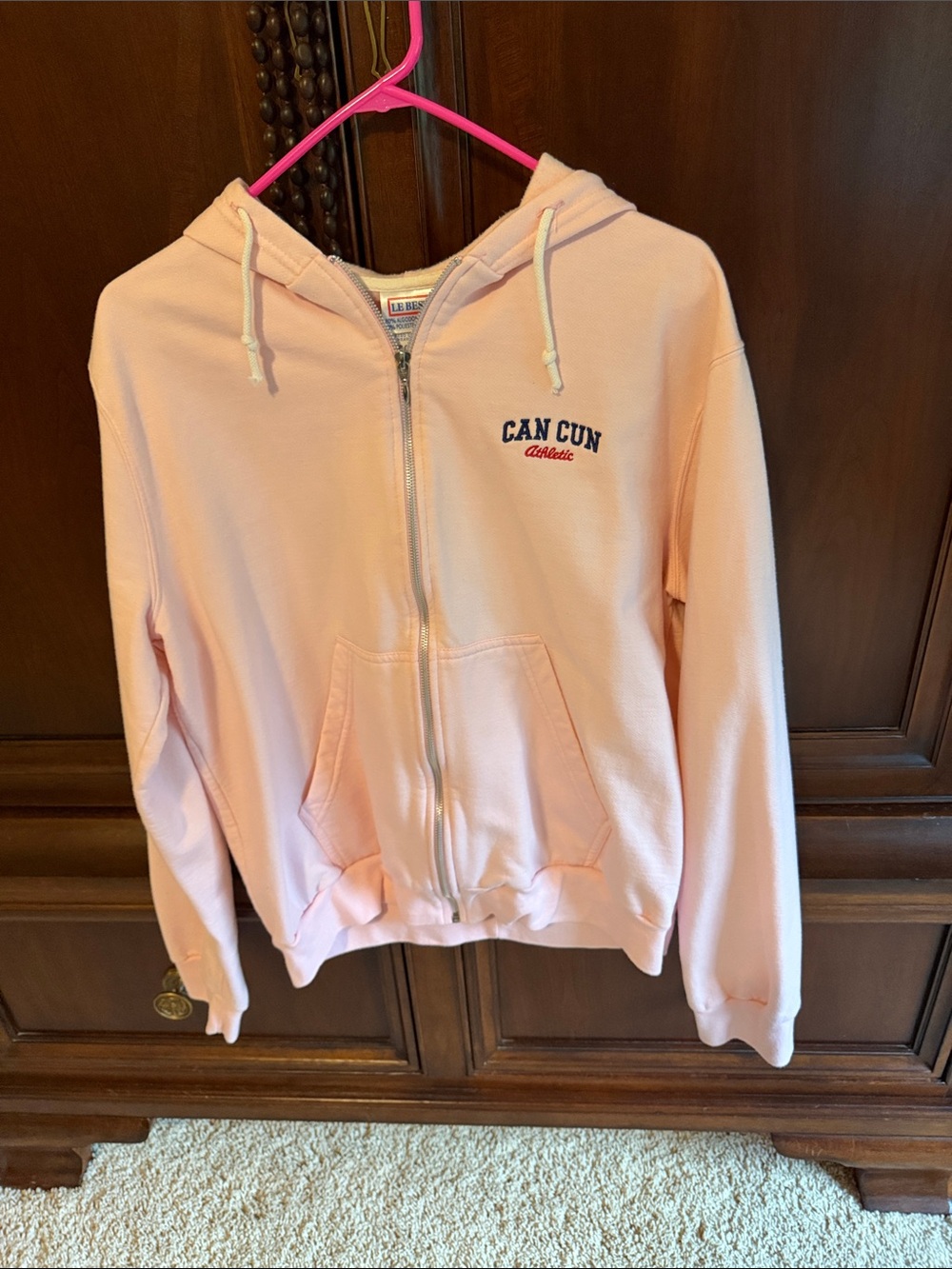 CAN CUN Athletic Pink Zip Hoodie